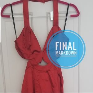 ⭐EUC⭐ Bebe Sexy Satin Cutout Cocktail Dress